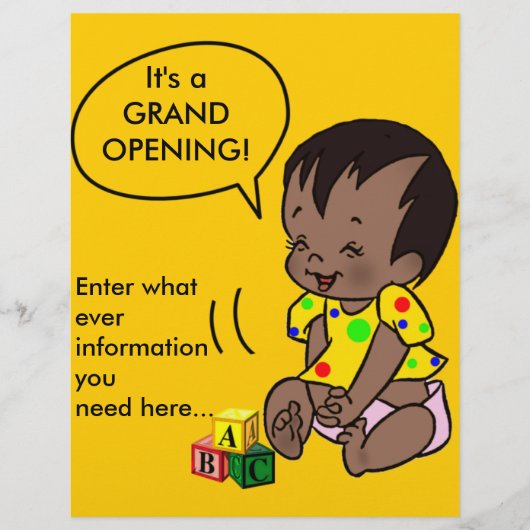 Baby Cartoon to Personalize - Flyer (Vorne)