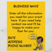 Baby Cartoon to Personalize - Flyer (Hinten)