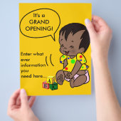 Baby Cartoon to Personalize - Flyer (Hand)