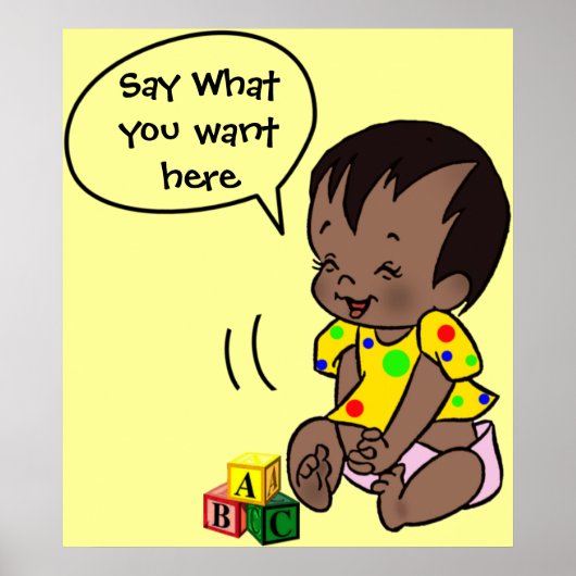 Baby Cartoon to Personalize - Poster (Vorne)