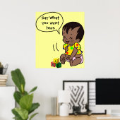 Baby Cartoon to Personalize - Poster (Heimbüro)