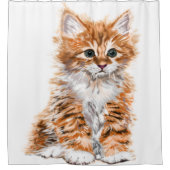 Baby Cat Baby Shower Vorhängeschenk - individuell Duschvorhang (Vorderseite)