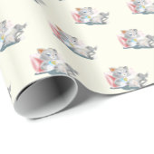Baby Cat Funny Wrapping Paper Geschenkpapier (Rolleneckpunkt)