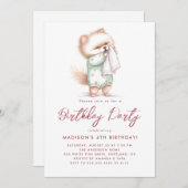 Baby Cat in Pajamas Geburtstagsparty Einladung (Vorne/Hinten)