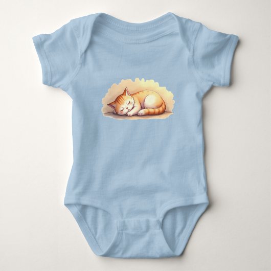 Baby Cat Sleeping Strampler (Vorderseite)