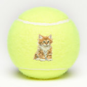 Baby Cat Tennis Balls Geschenk Tennisbälle (Rückseite)