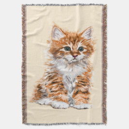 Baby Cat Throw Blanket - Ihre Farben - Text Decke