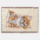 Baby Cat Throw Blanket - Ihre Farben - Text Decke (Vorderseite)