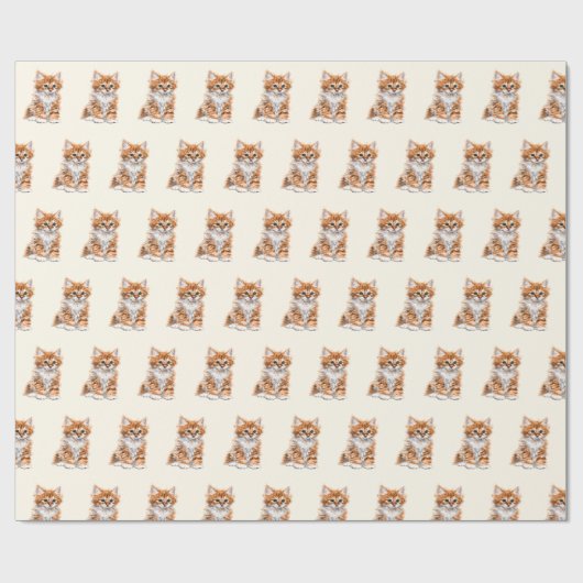 Baby Cat Wrapping Paper Geschenkpapier (Flach)