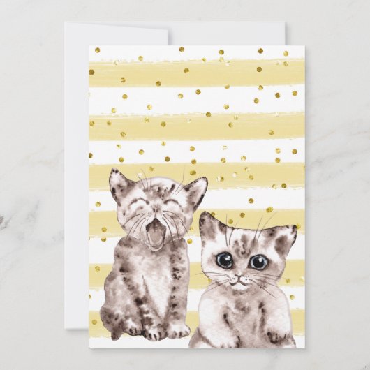 Baby Cats Perfect Party Child's Birthday Einladung (Rückseite)