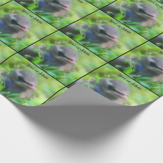 Baby Cedar Waxwing Bird Nature Personalisiert Geschenkpapier (Ecke)