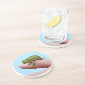 Baby Chameleon-Perspektive Getränkeuntersetzer (Seite)