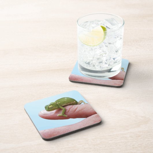 Baby Chameleon-Perspektive Getränkeuntersetzer (Rechte Seite)