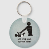 Baby Change New Daddy fügt lustigen Text vorne und Schlüsselanhänger (Vorderseite)