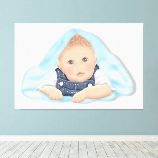 Baby Chase Wall Art Canvas Print Leinwanddruck (Insitu (Holzboden))