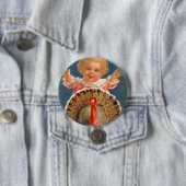 Baby Chasing Tom Turkey Vintag Button (Beispiel)