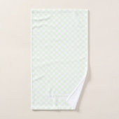 Baby Checkerboard Pastel Green White Badhandtuch Set (Handtuch)