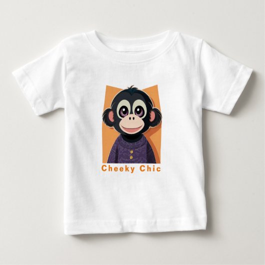 "Baby Cheeky Chimp" Baby T-shirt (Vorderseite)