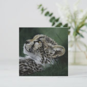 Baby Cheetah blank card with envelope Karte (Stehend Vorderseite)