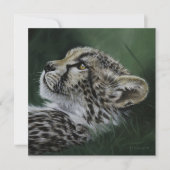 Baby Cheetah blank card with envelope Karte (Vorderseite)