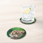 Baby Cheetah Coaster Runder Pappuntersetzer (Vor Ort)