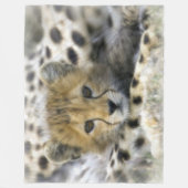 Baby Cheetah Fleece Blanket (Vorderseite)