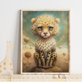 Baby Cheetah Gender Neutral | Cheetah Wall Print Poster