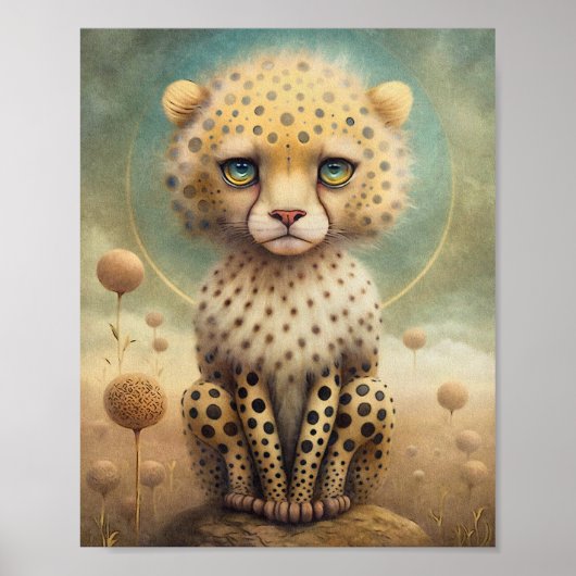 Baby Cheetah Gender Neutral | Cheetah Wall Print Poster (Vorne)