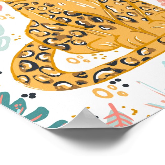 Baby Cheetah Kinderzimmer Poster (Ecke)