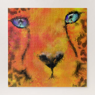 Baby Cheetah mit Blue Eyes Jigsaw Puzzle