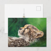 Baby Cheetah postcard Postkarte (Vorne/Hinten)
