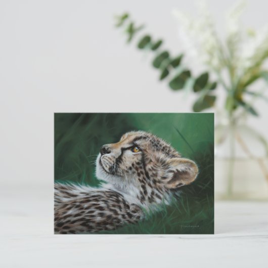 Baby Cheetah Postcard Set 10 Postkarte (Stehend Vorderseite)