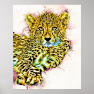 Baby Cheetah Poster