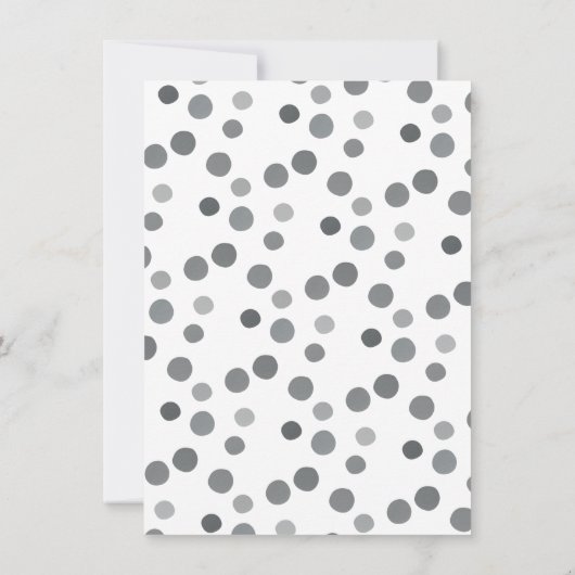 Baby cheetah schwarz-weiß Geburtstag Einladung (Rückseite)