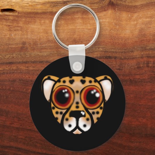 Baby Cheetah Stare Schlüsselanhänger (Vorderseite)
