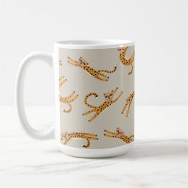 Baby Cheetah Stretches Orange und Taupe Tasse