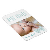 Baby Chevron 1st Birthday Foto Memory Magnet (Rechte Seite)