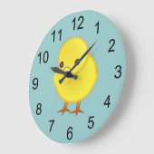 Baby Chick Animal Wall Clock Große Wanduhr (Winkel)