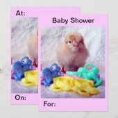 Baby Chick, Babydusche Einladung (Vorne/Hinten)
