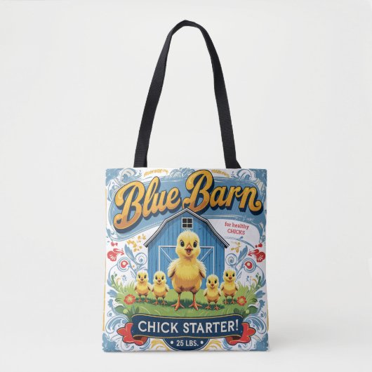 Baby Chick Blue Barn füttre Sack Tasche (Vorderseite)