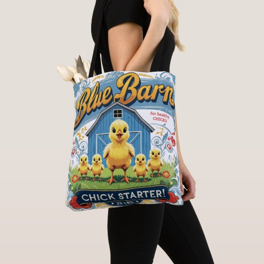 Baby Chick Blue Barn füttre Sack Tasche (Von Nahem)