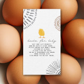 Baby Chick Boho Babydusche Buchanfrage Begleitkarte