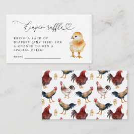 Baby Chick Diaper Raffle Ticket Begleitkarte