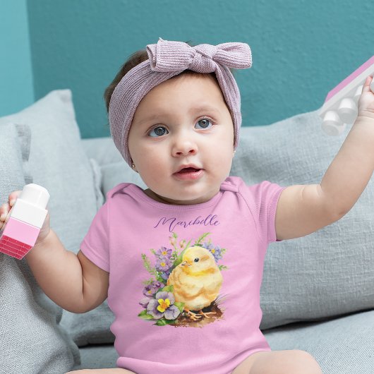 Baby Chick Girl Baby Strampler