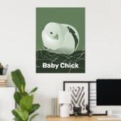 Baby Chick Green Kitchen Wall Art Poster (Heimbüro)