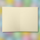 Baby Chick Happy Easter Egg Blue Yellow Flowers Karte