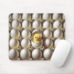 Baby Chick in Eierkarton Mousepad