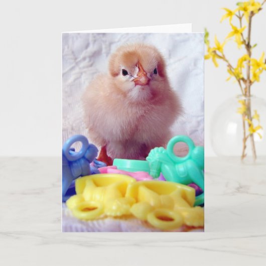 Baby Chick Karte (Gelbe Blume)