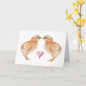 Baby Chick Liebe Card Karte (Gelbe Blume)