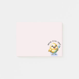 Baby Chick mit Dental Slogan lächeln Post-it Klebezettel